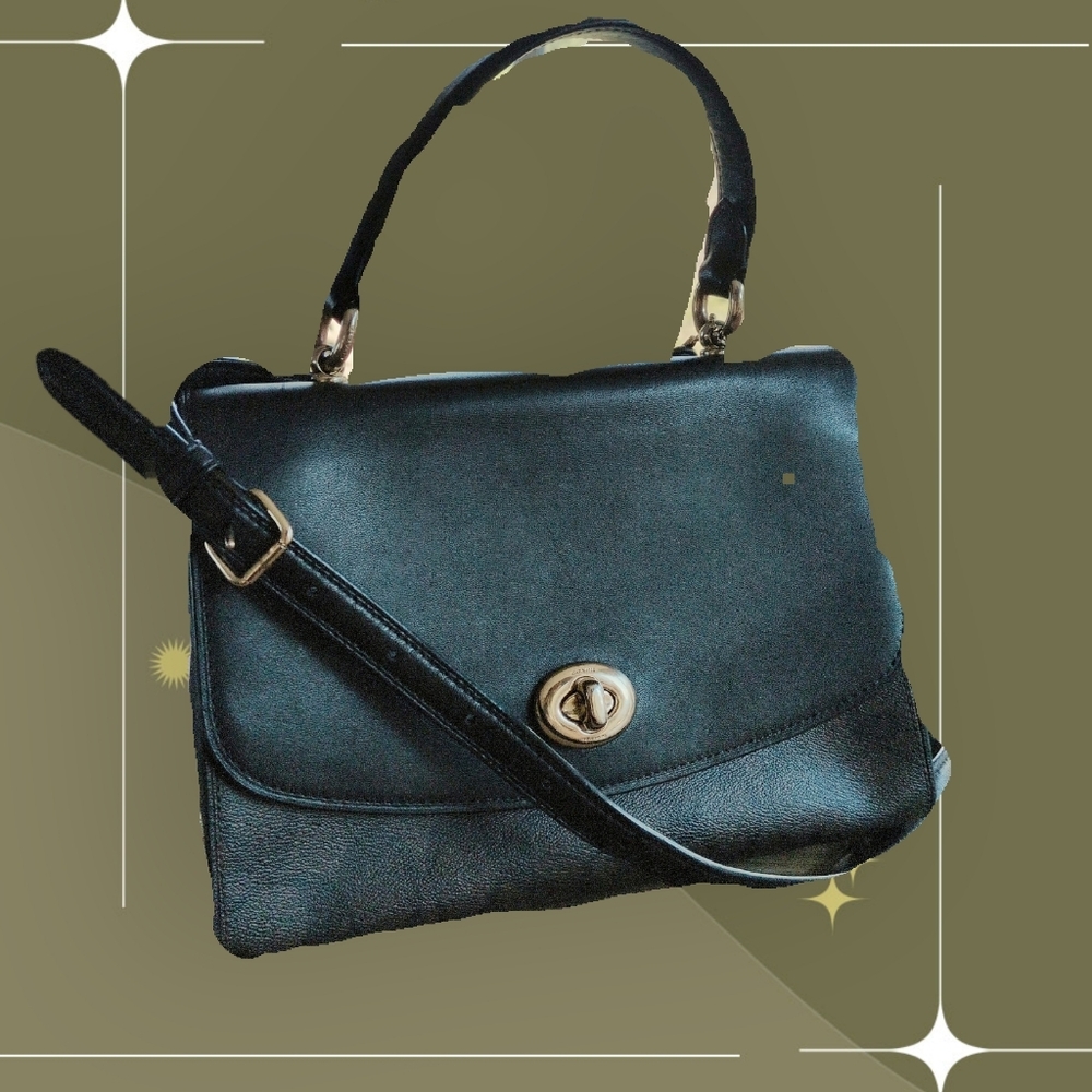 ✨ Coach Tilly Top Handle Purse With Dark Signature Print Bottom